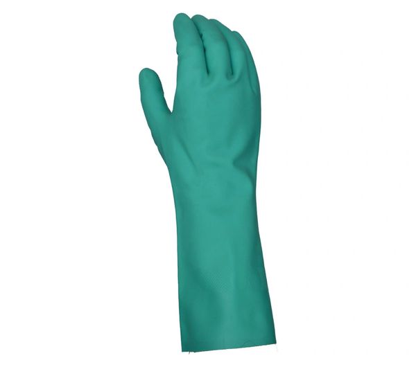 CH3011 11 mil Green Nitrile, 13”length, Unsupported, Diamond textured grip, sizes S-2XL