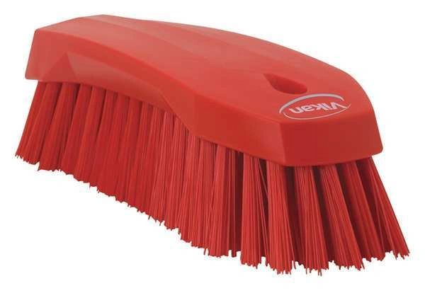 38904 VIKAN Scrub Brush Stiff, 8" PP/PBT Red