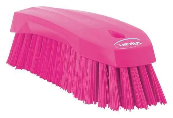 38901 VIKAN Scrub Brush Stiff, 8" PP/PBT Pink