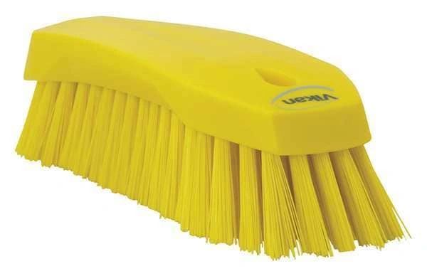 38906 VIKAN Scrub Brush Stiff, 8" PP/PBT Yellow