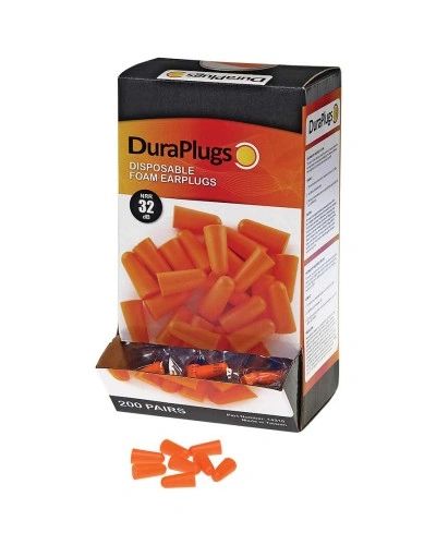 14310 LIBERTY DURAPLUG ORANGE EARPLUGS UNCORDED NRR 32, BAG 200 PAIRS/BX