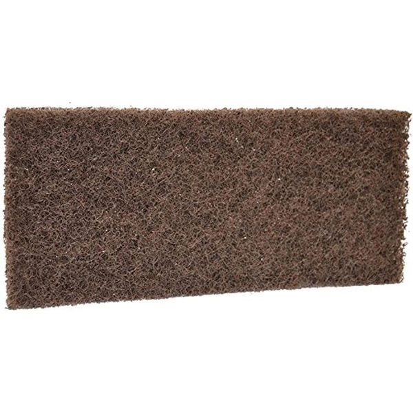 5523 Vikan/Remco Brown Course 10" Polyester Blend Cleaning Pad