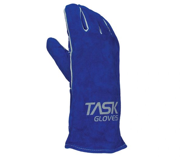 Premium Blue Side Split Cow Leather, Wing Thumb, Cotton Foam Lined, Kevlar® thread sewn