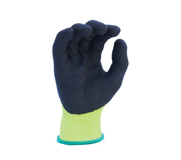 CUTMAN® - 13 Gauge Hi-Vis Yellow HDPE shell, Black Micro-Foam Nitrile palm coated, ANSI Cut A2 S-2XL