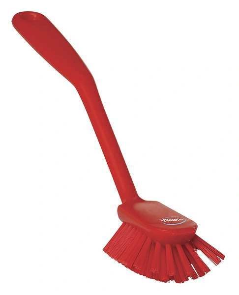 42374 VIKAN 11" Polypropylene Dish Brush Scraping Edge, Medium Red