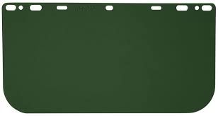 181541 MCR Face Shield-8"x15.5 .040 Medium Green Polycarbonate Faceshield