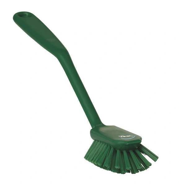 42372 VIKAN 11" Polypropylene Dish Brush Scraping Edge Medium Green