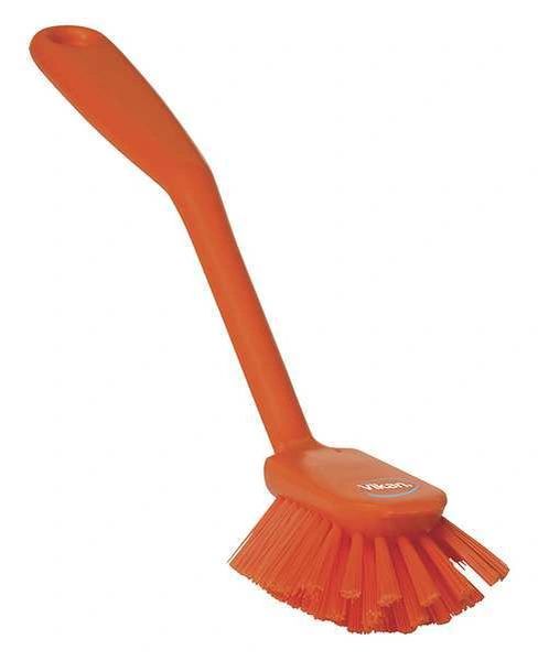 42377 VIKAN 11" Polypropylene Dish Brush Scraping Edge Medium Orange