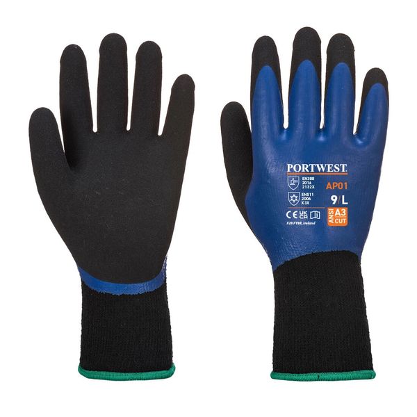 AP01B8R Portwest Thermo Pro Winter Glove Blue/Black S-2XL