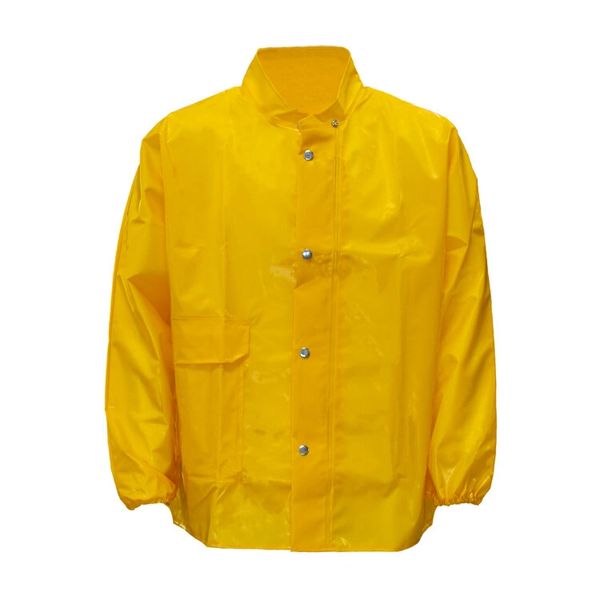 TF8010 Yellow Rain Jacket, Polyurethane/Nylon, Snap front with storm-fly S-6XL