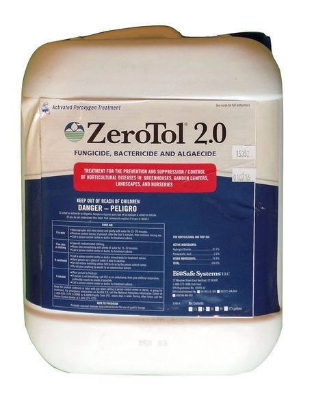 ZeroTol 2.0 Broad Spectrum Algaecide/Bactericide/Fungicide By BioSafe (2.5 Gallons)
