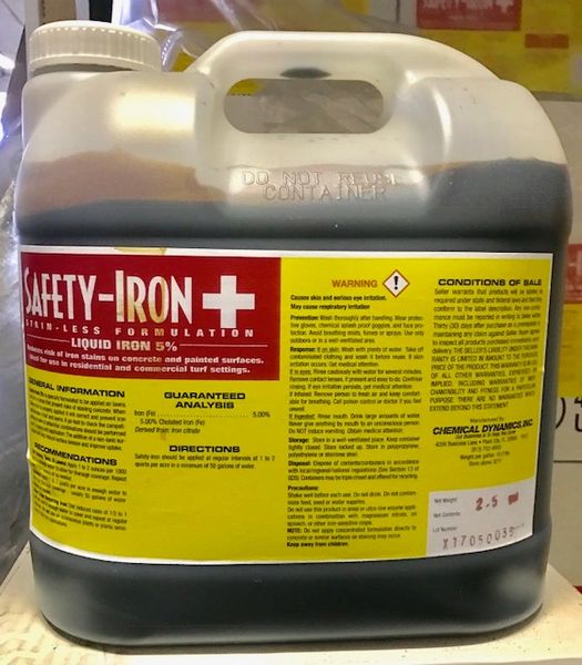 Safety Iron Plus 5% Fe Liquid Iron (2.5 Gallons)