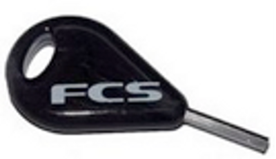 An FCS hex key for removing fins from a surfboard box