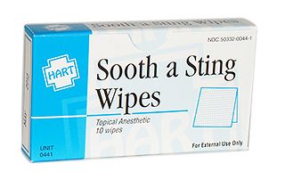 SOOTH A STING WIPES, HART, 10/UNIT
