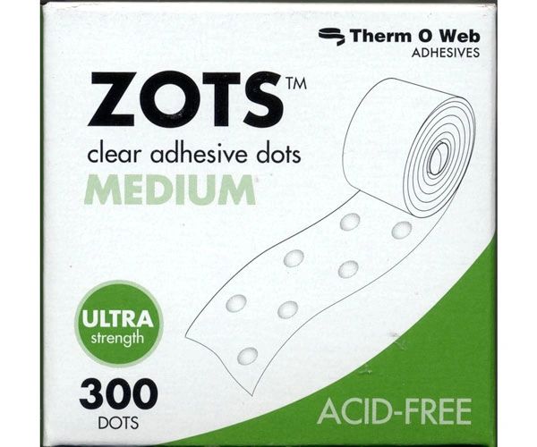 Thermoweb Zots Clear Adhesive Dots - Removable 3/8X1/64 Thick 200/Pkg -  000943037910
