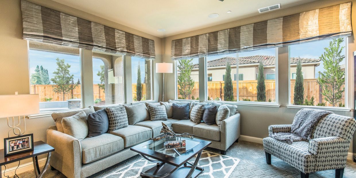 Beautiful family room with a lot of Anlin windows installed.  