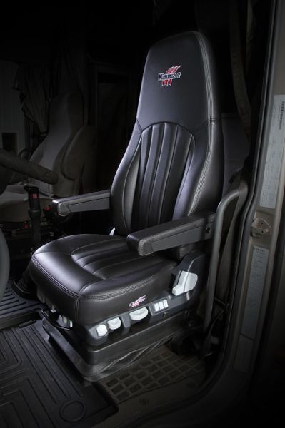 Universal Semi Truck Air Ride Lumbar Seat Peterbilt Kenworth Freightliner  Volvo
