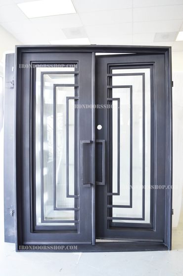 Modern metal double door