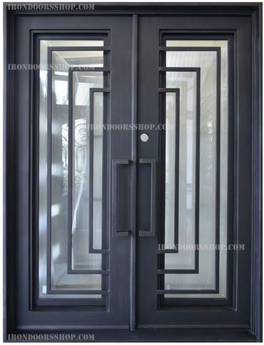 Modern Contemporary metal double door