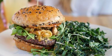LA Burger Week - Burger with kale salad