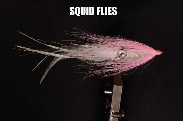 GT Semper Squid - Olive White - Dan Johnson Custom Saltwater Flies