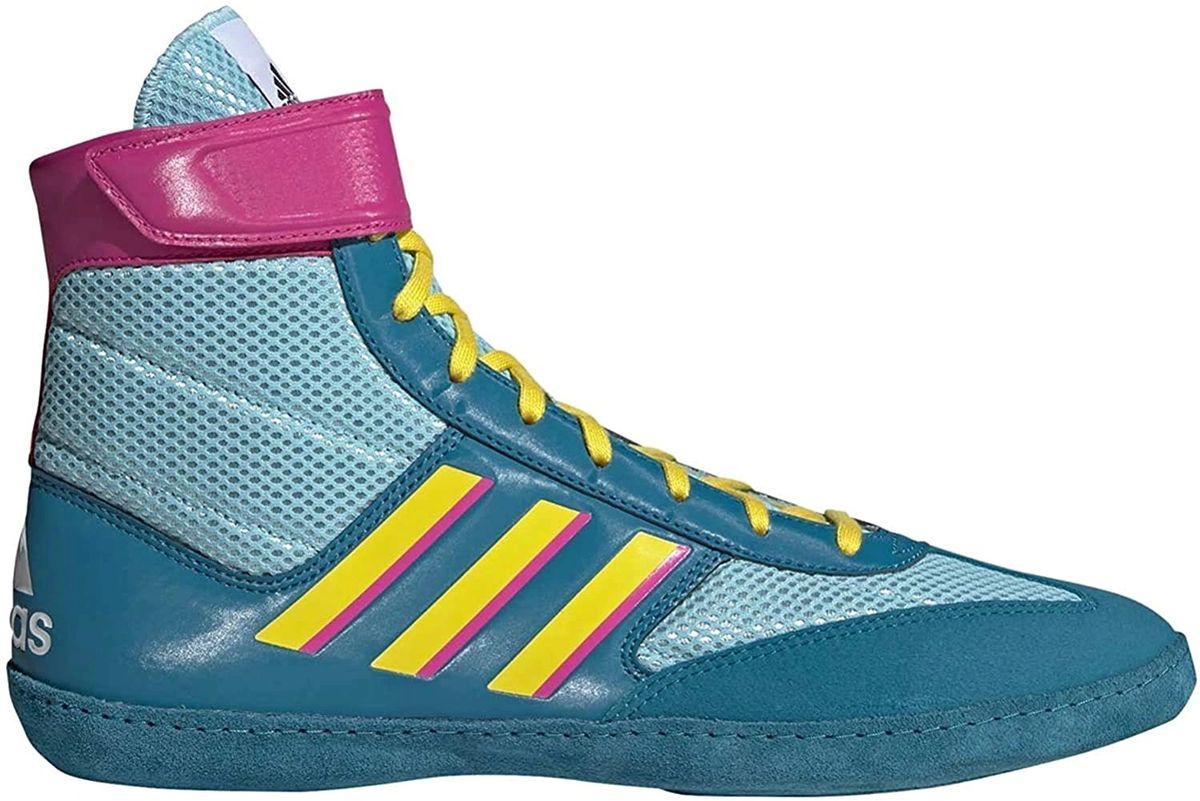 Combat Speed 5 Aqua/Yellow/Teal Wrestling Shoes