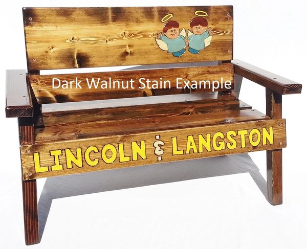 Childrens Memorial Bench Wood Outdoor Furniture | Kids ...