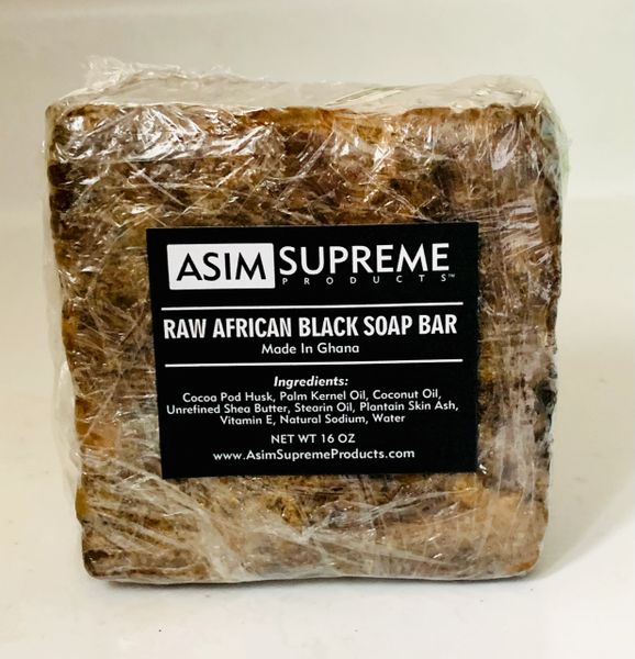 Raw African Black Soap Bar ( 16 oz.)