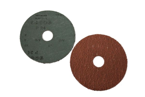 4 x 5/8 25 Pack Mercer Industries 300100 100 Grit Aluminum Oxide Resin Fiber Discs 