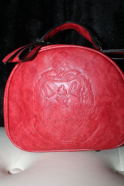 Delta Sigma Theta (ΔΣΘ) Red & Black, 1 Shoulder Crossbody Sling/Should