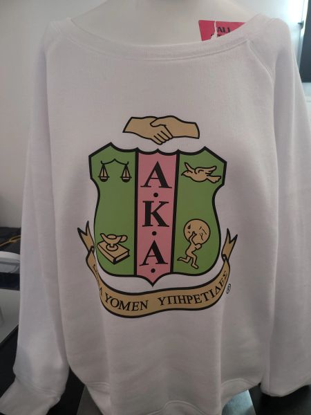 Alpha Kappa Alpha Off Shoulder Sweatshirt Sorority Greek Apparel And Accessories