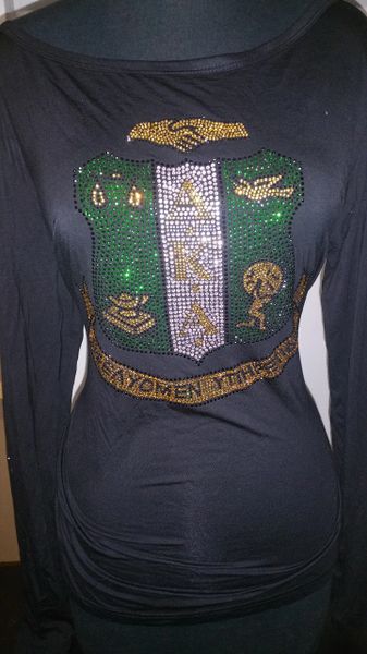 Alpha Kappa Alpha Rhinestone shirt Sorority Greek apparel and