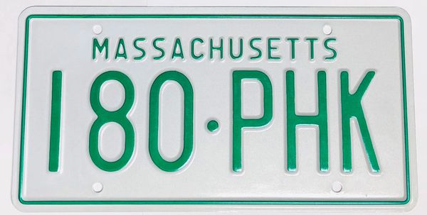 Massachusetts License Plate Custom Embossed High Quality