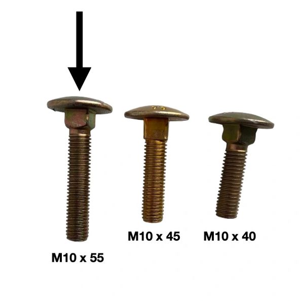 80550 Long Neck Guard Carriage Bolt M10 X 55 for SCH on MacDon