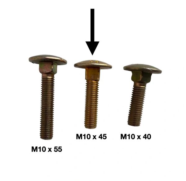 80549 Long Neck Guard Carriage Bolt M10 X 45 for SCH on MacDon