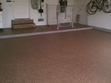 Garage floor with a Epoxy Floor Coating