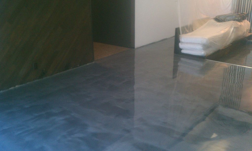 High end Metallic Epoxy System on Interior of Home.