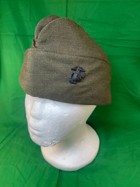 USMC Men's Garrison Cap with Subdued EGA Marine's sz 7-1/8