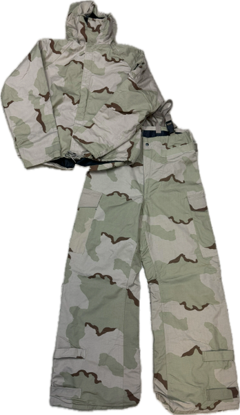 Chemical Protective NFR Overgarment Suit Top and Bottom Set | Desert Camo | EUC