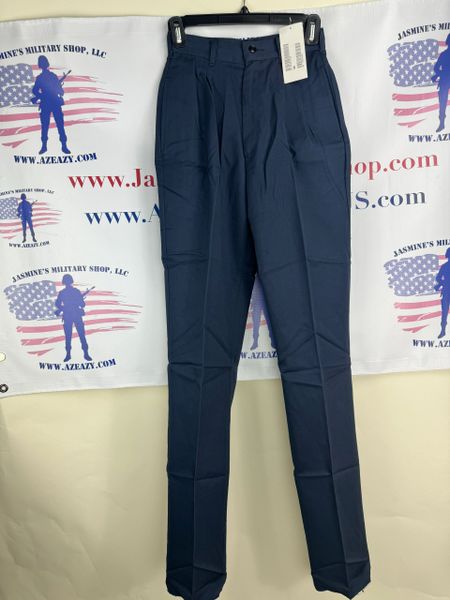 Women's Navy Blue Pleated Military Dress Pants NSN 8405014777222 | Size 4R NOS