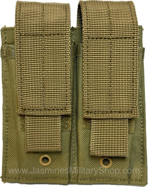 MODULAR DUAL PISTOL MAG POUCH | MOLLE STRAPS | COYOTE BROWN