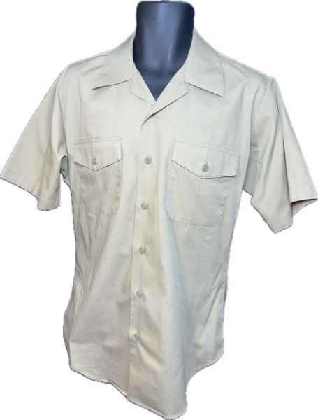 US NAVY OFFICIAL SHORT-SLEEVE UNIFORM SHIRT | CREIGHTON | MEN'S 16ML | USED