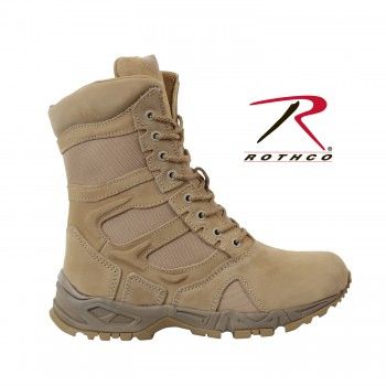 Rothco Forced Entry Desert Tan 8" Deployment Boots with Side Zipper | 5357
