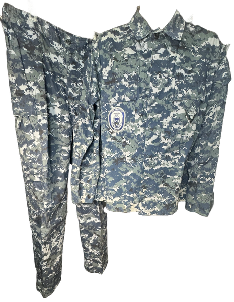 US Navy Working Uniform BDU Shirt & Pants Set | NWU Blue Digital | Medium Regular | EUC #2