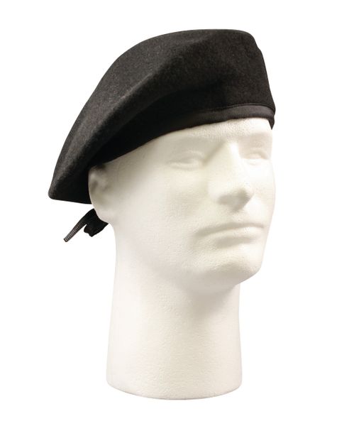 GI Type Beret Without Flash | Black 4718