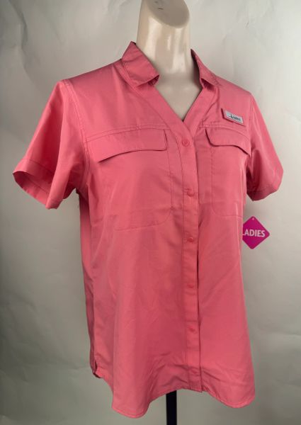 Habit Ladies Pike's Pier S/S Shirt Solar Protection Sz Small Tea Rose Pink NWT