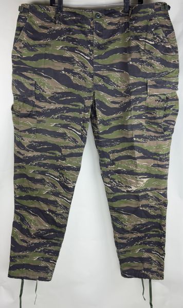 USED BDU Camo Pants Zipper Fly 60/40 Ripstop Propper Tiger Stripe 2XL-Rg