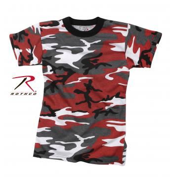 EverythingCamouflage Houston Texas Red & Black Camouflage T-Shirt | Texas Camo Design | Texas Camouflage | Patriotic Camo Shirt | Unique Camo Design