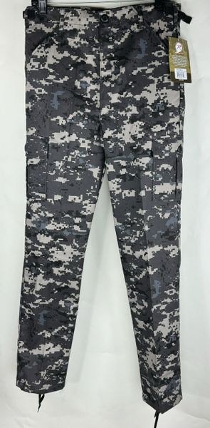 Kid's Subdued Urban Digital Camouflage BDU Trousers Cargo Pants | XL | NWT