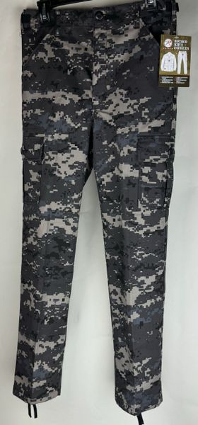 Kid's Subdued Urban Digital Camouflage BDU Trousers Cargo Pants | Large | NWT